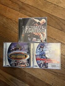 Dreamcast Game Lot - Tony Hawk's Pro Skater / UFC / Supercross - Untested