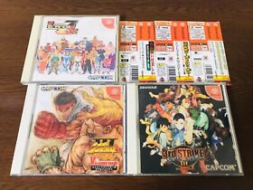 (Set of 3) Street Fighter Zero 3 3rd Strike W Impact III Sega Dreamcast DC Japan