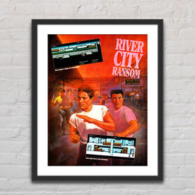 River City Ransom Nintendo NES Glossy Poster Print 18" x 24" G0111