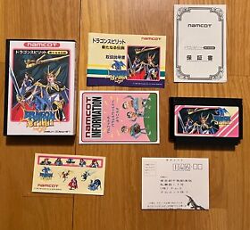 Dragon Spirit Famicom Nintendo Japan Namco NES 1989 Complete w/ Stickers