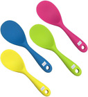 KSENDALO 4 Pack Silicone Rice Spoon, Nonstick Rice Paddle, Works for Rice/Mashed