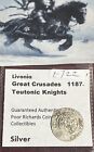 From 3rd Crusade 1187-1192 CE Teutonic Knights! Silver (Livonia) 17mm E122