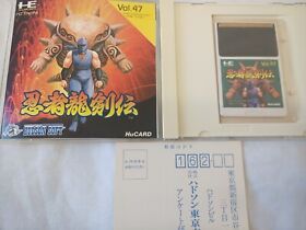 Ninja Ryukenden / Ninja Gaiden PC Engine HuCard Japan Import Game US Seller