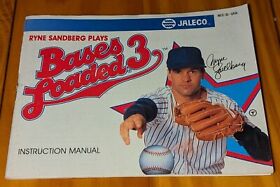 Nintendo NES Jaleco Bases Loaded 3 manual Booklet ONLY