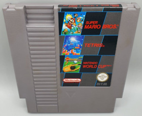 Super Mario Bros Tetris World Cup 3 in 1 NES Super Nintendo Spiel Modul PAL ✅