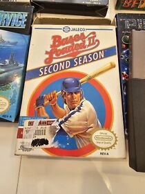 Bases Loaded II: Second Season Nintendo NES Box And Cart Cleaned Pins Authentic