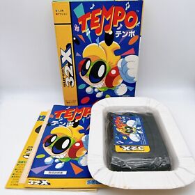 Sega Mega Drive MD Super 32X Tempo Cartridge Box Manual 1995 Japanese Video Game