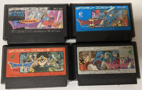 Nintendo Famicom Lot of 4 - THE DRAGON QUEST SERIES I II III IV - Mcx27