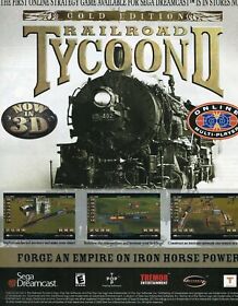 2000 Print Ad of Sega Dreamcast Railroad Tycoon II Gold Edition advertisement