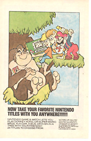 1988 Nintendo Game and Watch PRINT AD WALL ART  - Donkey Kong Mario Bros Promo