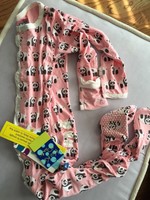 NWT 4T Kickee Kicky Pants Girls Print Ruffle Footie Panda Girls Sleeper Pajamas