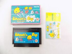 Boxed Nintendo Famicom Chack'n Pop - Inc Manual Japan - Free Postage