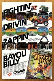 1989 The Adventures of Bayou Billy NES Nintendo Vintage Print Ad/Poster Retro