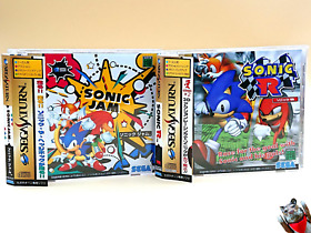 Sega Saturn SS Sonic Jam R Sonic the Headgehog Lot 2 Games Set Japan JP NTSC-J