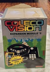 Vintage 1982 ColecoVision Expansion Module 2 Steering Wheel Pedal WITH BOX!!!