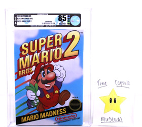 Super Mario Bros 2 II SMB2 New Nintendo NES VGA Grade 85 Qualified Black Seal