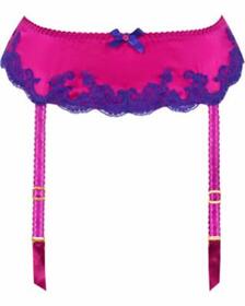 Agent Provocateur Molly Suspender Pink /Purple AP Size 2 Small UK 8-10 BNWT
