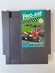 R.C. Pro-AM Nintendo Nes Game Cart PAL A Version Fully Cleaned & Tested