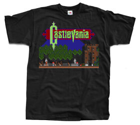 T-Shirt CASTLEVANIA st1 Nes SCHWARZ Arcade Famicom Nintendo