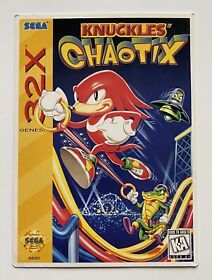 Sega Genesis 32x Knuckles Chaotix Toys R Us Retail Display Card