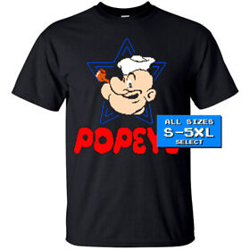 Popeye NES start screen T Shirt BLACK all sizes S-5XL 100% cotton
