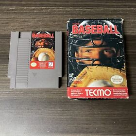 Tecmo Baseball Nintendo NES CB Game Cartridge + Box Only