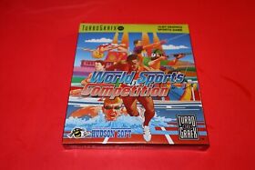 WORLD SPORTS COMPETITION FOR TURBOGRAFX 16 TG-16 BRAND NEW AND FACTORY SEALED!