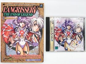 Langrisser V  The End Of Legend & Strategy Book Set Sega Saturn SS Japan Tested