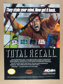1990 Acclaim Total Recall Nintendo NES Game vintage print Ad