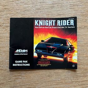 Knight Rider NES - Nur Anleitung -  Deutsch - Guter Zustand
