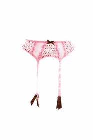 AGENT PROVOCATEUR Womens Suspenders Playful Polka Dot Pink Size M