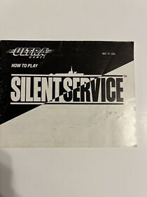 RARE Nintendo Authentic Original Silent Service Instruction Manual/Booklet NES