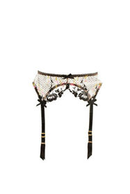 AGENT PROVOCATEUR Womens Suspenders Yvett Elegant Lace Black Size AP 2