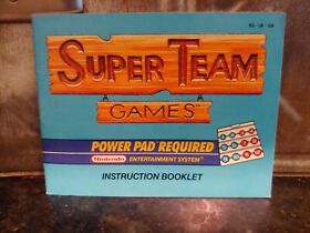 Super TEAM GAMES Nintendo NES Game Original 1988 Instruction Manual Booklet ONLY