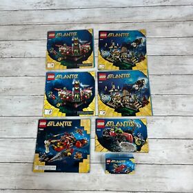 LEGO Lot of Atlantis Instruction Manuals Booklets 8077 7984 8061 8059 Mixed Lot