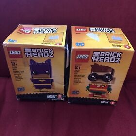 LEGO Brick Headz Batgirl #2 41586 Robin#3 41587 - DC 2017 Retired New Read