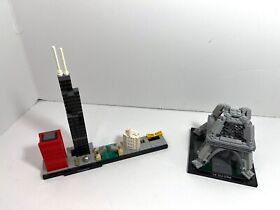 LEGO Architecture Partilals LOT: Chicago 21033 (2017) + Eiffel Tower 21019 (2013