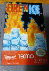 Fire 'N Ice Nintendo Entertainment System 1993 Auth Working NES Cart & Manual