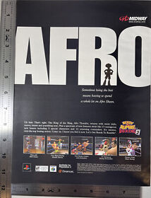 2000 Ready 2 Rumble Boxing Round Ad Afro Nintendo N64 Playstation PS1 Dreamcast