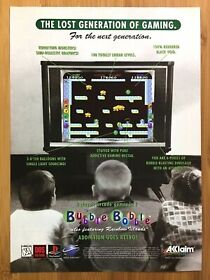 Bubble Bobble Featuring Rainbow Islands Saturn PS1 1996 Vintage Print Ad/Poster