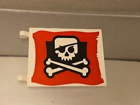 LEGO Pirates FLAG 6x4 red white bones 7075