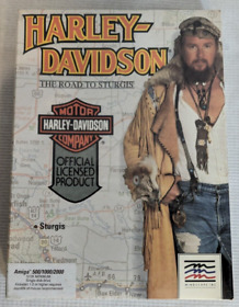 Amiga Harley Davidson Road to Sturgis Big Box 1989 Official Video Game VTG New