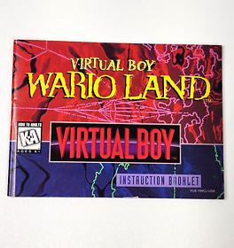 Virtual Boy Wario Land Instruction Manual Booklet Japan - No Game