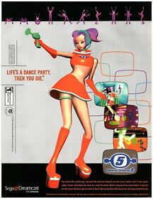 2000 Sega Dreamcast Print Ad, Space Channel 5 Game Cosmic Diva Ulala Dance Party