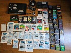 ColecoVision Console & ATARI Expansion + HUGE Lot of 27 Games + Manuals - WORKS!