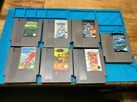 NES Game Lot Of 7 (Star tropics, Snake Rattle N Roll, Etc) Tested And Working C