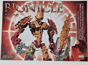Lego 8985 Bionicle Bionicle Glatorian Legends Ackar Instruction Manual Booklet