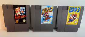 Nintendo Nes Super Mario Bros 1 - 2 - 3 Cartridges - PAL AU