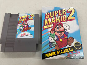 Super Mario Bros. 2 (Nintendo NES 1988) W/Box Tested (No Manual)