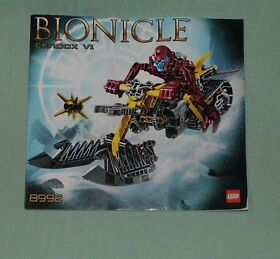 Lego Bionicle Cendox VI Set 8992 - Instruction Booklet Manual only